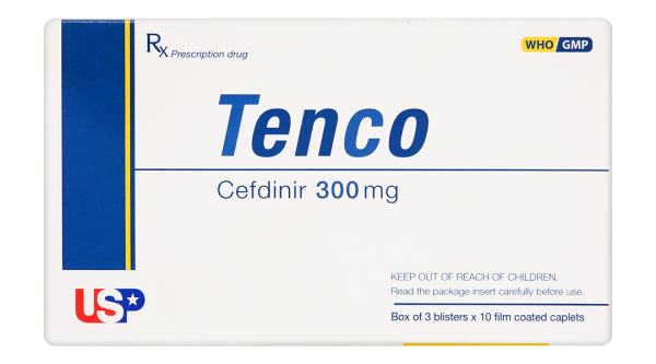 Tenco 300mg trị nhiễm khuẩn từ nhẹ đến vừa (3 vỉ x 10 viên)