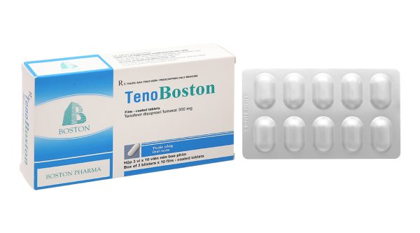 TenoBoston 300mg trị nhiễm HlV-týp 1, viêm gan B (3 vỉ x 10 viên)