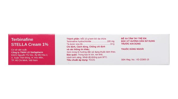 Terbinafine Stella Cream 1% trị nấm da tuýp 10g