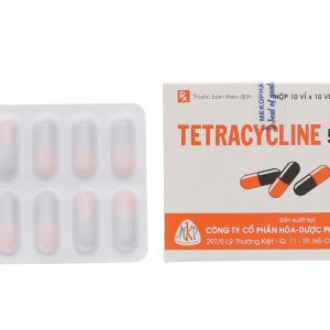 Tetracycline Mekophar 500mg trị nhiễm khuẩn (10 vỉ x 10 viên)