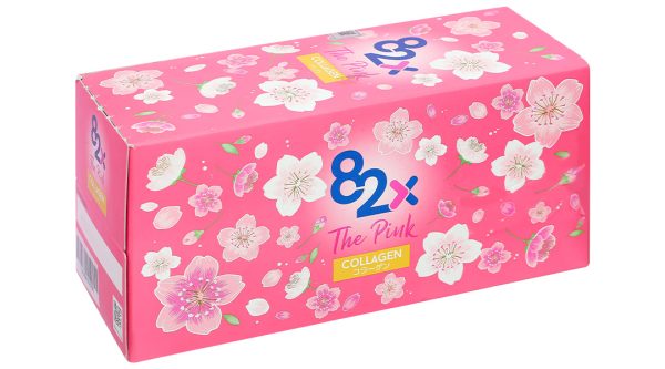 82X The Pink Collagen giúp chống lão hóa, làm đẹp da hộp 10 chai x 100ml