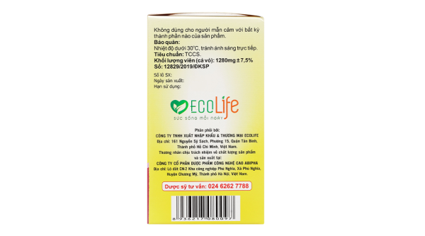 Dầu cá Ecolife Alaska Omega 3 hỗ trợ giảm mỡ máu, giảm nguy cơ bệnh tim mạch hộp 60 viên