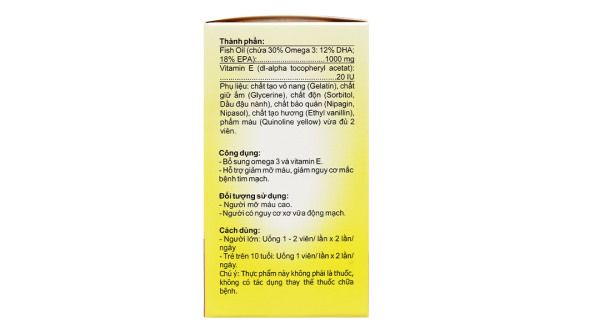 Dầu cá Ecolife Alaska Omega 3 hỗ trợ giảm mỡ máu, giảm nguy cơ bệnh tim mạch hộp 60 viên