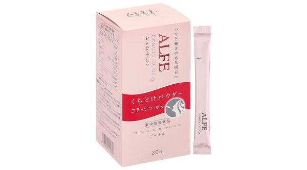 Bột Alfe Beauty Conc bổ sung collagen, giúp da căng mịn, đàn hồi hộp 30 gói x 2g