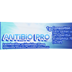 Men vi sinh Antibio Pro bổ sung lợi khuẩn hộp 20 gói x 1g