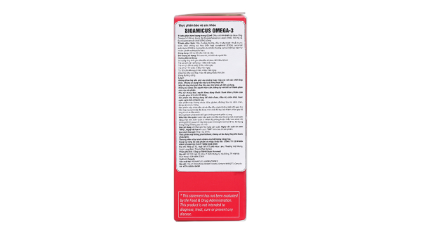 Dung dịch dầu cá BioAmicus Omega-3 hỗ trợ phát triển não bộ và thị giác lọ 30ml