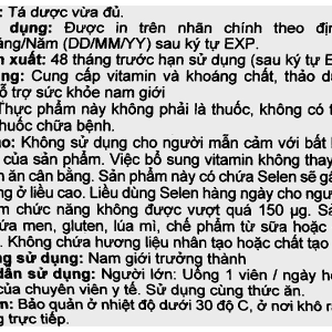 Blackmores Multivitamin For Men bổ sung vitamin cho nam lọ 50 viên