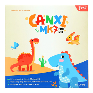 Siro Canxi MK7 giúp xương răng chắc khỏe, phát triển chiều cao cho bé hộp 20 ống x 10ml