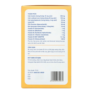 Siro Canxi MK7 giúp xương răng chắc khỏe, phát triển chiều cao cho bé hộp 20 ống x 10ml