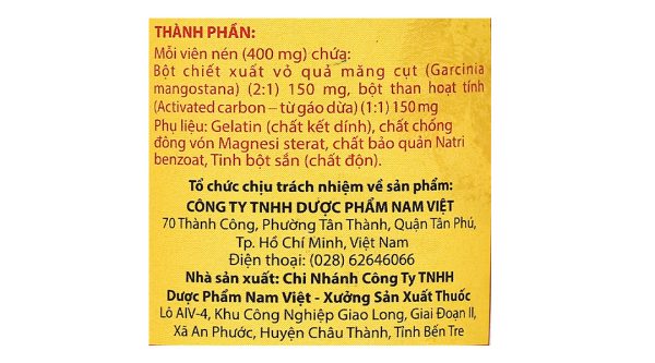 Carbo Nam Việt hỗ trợ giảm triệu chứng đầy hơi, rối loạn tiêu hóa chai 100 viên