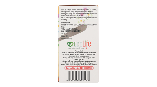 Siro Eco Kid Ăn Ngon bổ sung kẽm, vitamin và lysine hỗ trợ ăn ngon hộp 20 ống x 10ml
