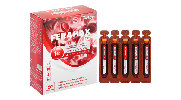 Dung dịch uống Feramax BC bổ sung sắt và acid folic cho cơ thể hộp 20 ống x 10ml