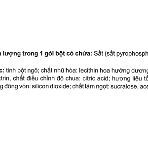Bột Ferrolip bổ sung sắt cho cơ thể, giảm nguy cơ thiếu máu do thiếu sắt hộp 20 gói x 1.8g