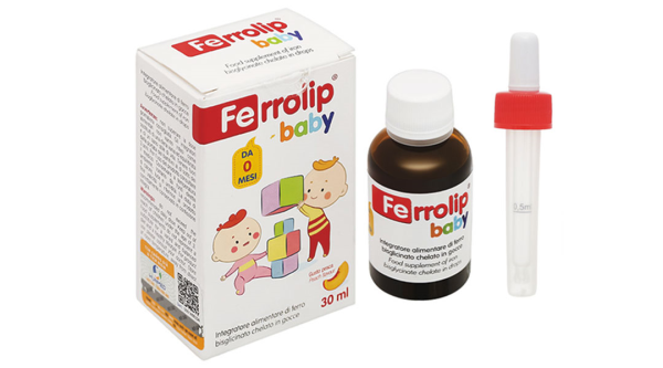 Dung dịch Ferrolip Baby giúp giảm nguy cơ thiếu máu do thiếu sắt cho bé lọ 30ml