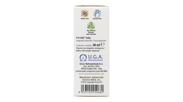 Dung dịch Ferrolip Baby giúp giảm nguy cơ thiếu máu do thiếu sắt cho bé lọ 30ml
