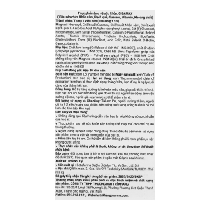 Gigamax hỗ trợ tăng cường tuần hoàn máu não, giúp cải thiện trí nhớ hộp 30 viên