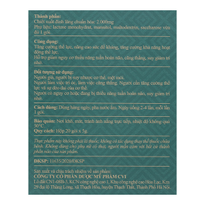 Golden Dila chiết xuất đinh lăng tăng cường thể lực, nâng cao đề kháng hộp 20 gói x 5g