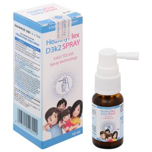 Dung dịch xịt Healthyplex D3K2 Spray hỗ trợ tăng hấp thu canxi chai 10ml