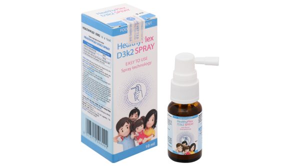 Dung dịch xịt Healthyplex D3K2 Spray hỗ trợ tăng hấp thu canxi chai 10ml