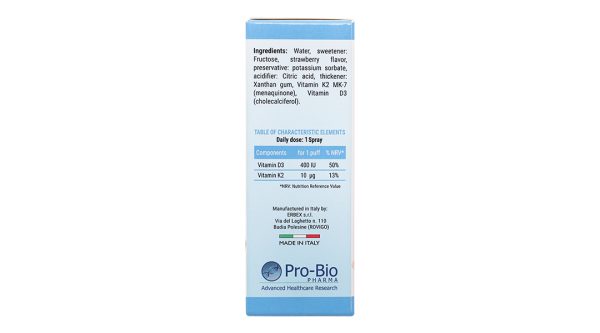 Dung dịch xịt Healthyplex D3K2 Spray hỗ trợ tăng hấp thu canxi chai 10ml