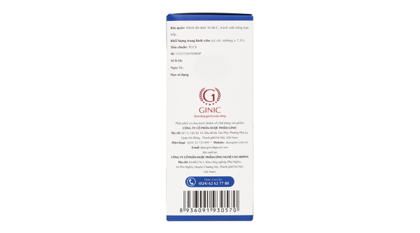 Joints Cap Ginic hỗ trợ tăng tiết dịch khớp hộp 30 viên