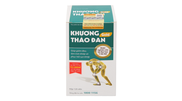 Khương Thảo Đan Gold giúp giảm triệu chứng thoái hóa khớp chai 120 viên