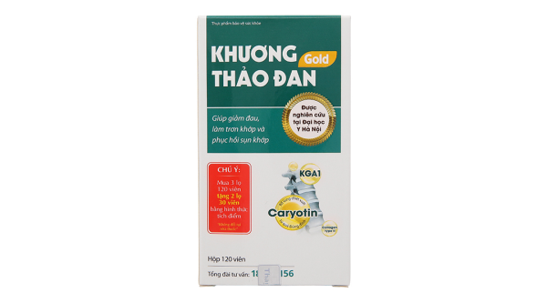 Khương Thảo Đan Gold giúp giảm triệu chứng thoái hóa khớp chai 120 viên