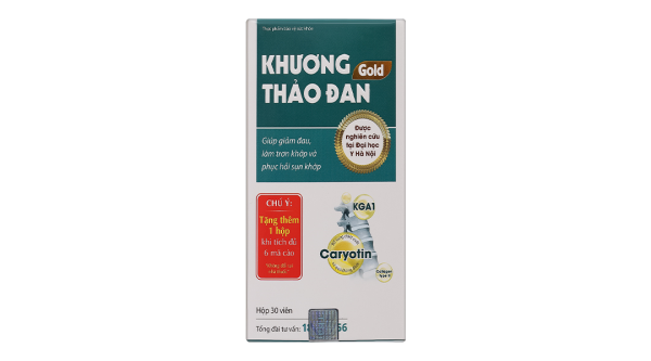 Khương Thảo Đan Gold giúp giảm triệu chứng thoái hóa khớp hộp 30 viên