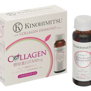 Nước uống Kinohimitsu Collagen Diamond hỗ trợ làm đẹp da hộp 3 chai x 50g