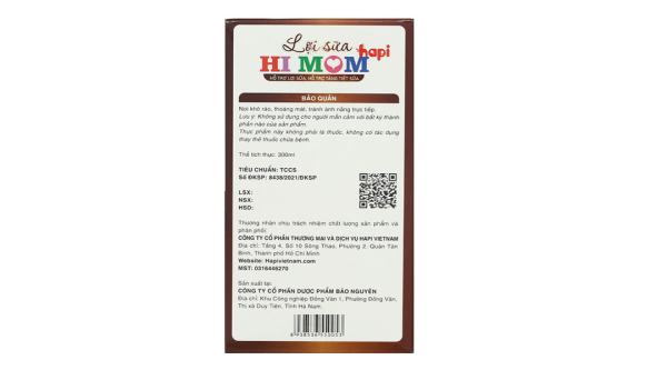 Cao lỏng Lợi sữa Hapi Hi Mom hỗ trợ tăng tiết sữa hộp 30 gói x 10ml