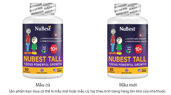 NuBest Tall 10+ hỗ trợ phát triển xương, giúp xương chắc khỏe lọ 60 viên