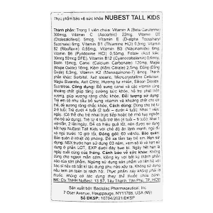 NuBest Tall Kids giúp tăng cường sức khỏe, hỗ trợ phát triển xương lọ 60 viên