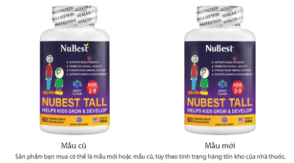 NuBest Tall Kids giúp tăng cường sức khỏe, hỗ trợ phát triển xương lọ 60 viên
