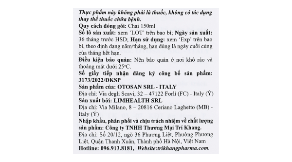 Siro Immunix3 Children hỗ trợ tăng cường đề kháng chai 150ml