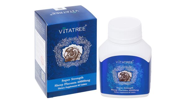Vitatree Sheep Placenta 60000mg giúp hạn chế lão hóa da lọ 60 viên