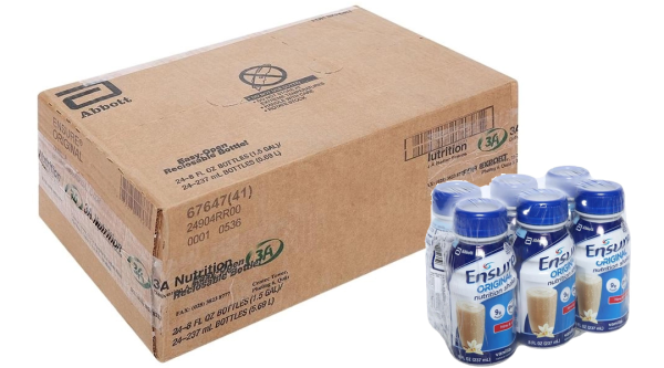 Sữa bột pha sẵn Ensure Original bổ sung dinh dưỡng hương vani (24 chai x 237ml)