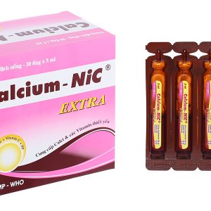 Dung dịch uống Calcium-Nic Extra bổ sung calci và vitamin (20 ống x 5ml)