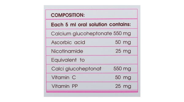 Dung dịch uống Calcium-Nic Extra bổ sung calci và vitamin (20 ống x 5ml)