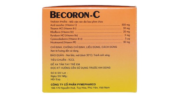 Becoron-C tăng cường, củng cố hệ thống miễn dịch (10 vỉ x 10 viên)