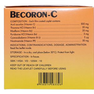 Becoron-C tăng cường, củng cố hệ thống miễn dịch (10 vỉ x 10 viên)