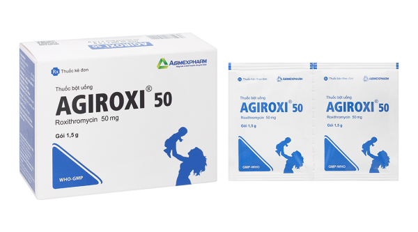 Thuốc bột Agiroxi 50 trị nhiễm khuẩn hô hấp, bệnh bạch hầu (30 gói x 1.5g)