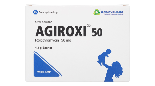 Thuốc bột Agiroxi 50 trị nhiễm khuẩn hô hấp, bệnh bạch hầu (30 gói x 1.5g)