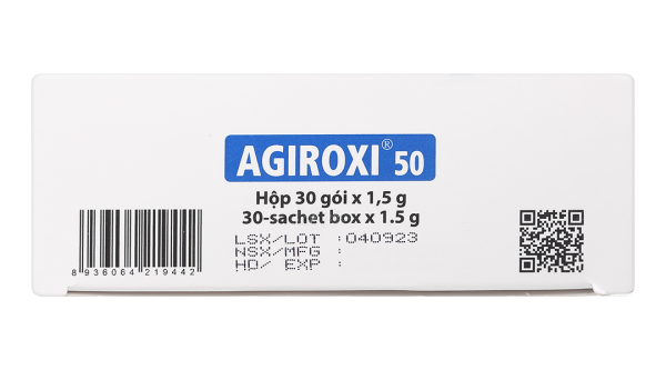 Thuốc bột Agiroxi 50 trị nhiễm khuẩn hô hấp, bệnh bạch hầu (30 gói x 1.5g)