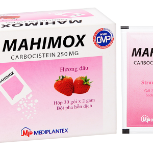 Thuốc bột Mahimox 250mg hỗ trợ trị rối loạn đường hô hấp (30 gói x 2g)