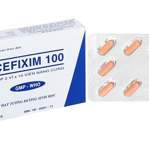 Cefixim 100 Tipharco trị nhiễm khuẩn đường tiết niệu, viêm thận - bể thận (2 vỉ x 10 viên)