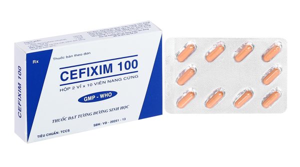 Cefixim 100 Tipharco trị nhiễm khuẩn đường tiết niệu, viêm thận - bể thận (2 vỉ x 10 viên)
