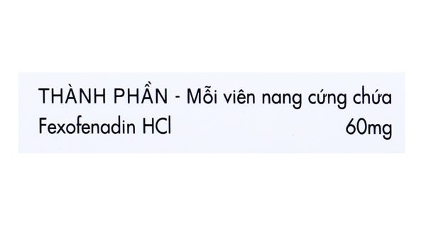 Fegra 60 trị viêm mũi dị ứng, mày đay (1 vỉ x 10 viên)