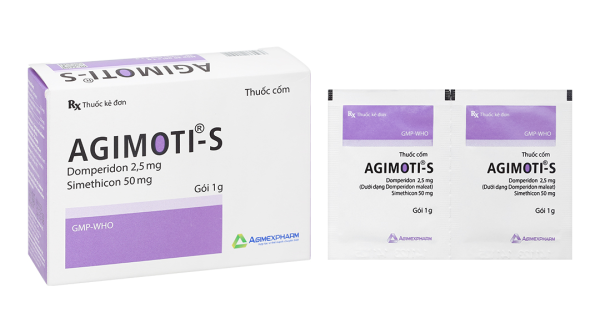 Thuốc cốm Agimoti - S điều trị triệu chứng nôn và buồn nôn, chống đầy hơi (30 gói x 1g)