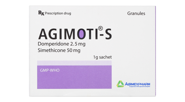 Thuốc cốm Agimoti - S điều trị triệu chứng nôn và buồn nôn, chống đầy hơi (30 gói x 1g)