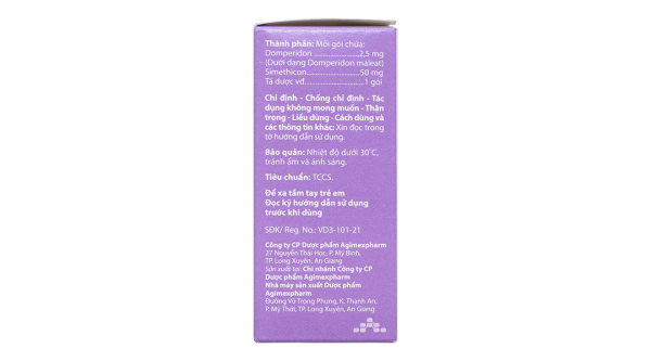 Thuốc cốm Agimoti - S điều trị triệu chứng nôn và buồn nôn, chống đầy hơi (30 gói x 1g)